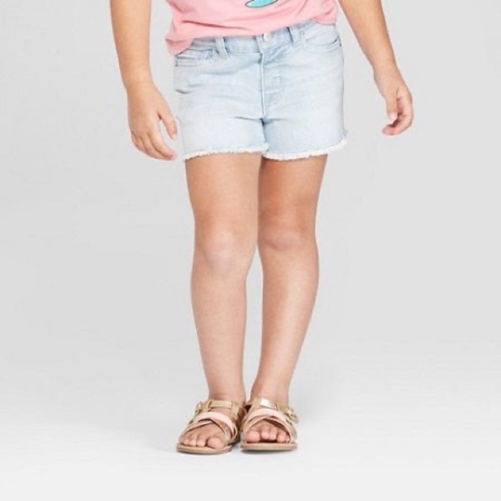 NWT Cat & Jack‎ Toddler Girls' Release Hem Jean Shorts